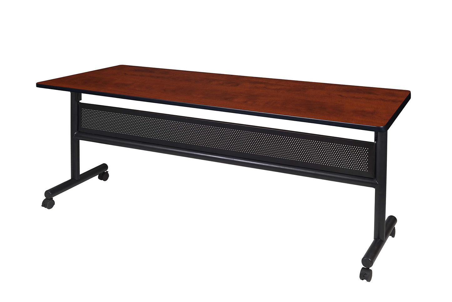 Regency Kobe 72 x 24 in. Flip-Top Training Nesting Table with Modesty Panel- Cherry
