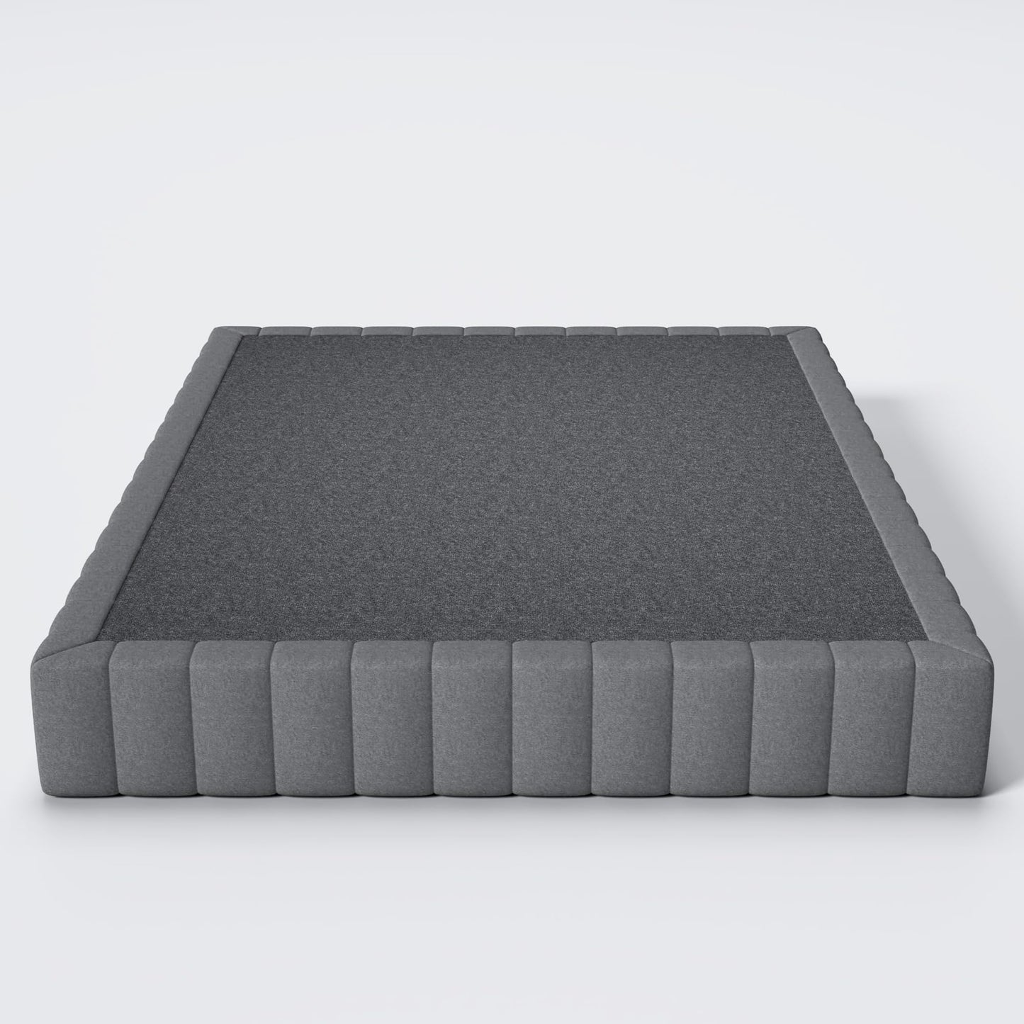 YORMDMO Metal Box Spring with Upholstered Fabric Cover, 9 Inch High Profile Heavy Duty Box Springs, Black Bed Base Non Slip Mattress Foundation, Full Size