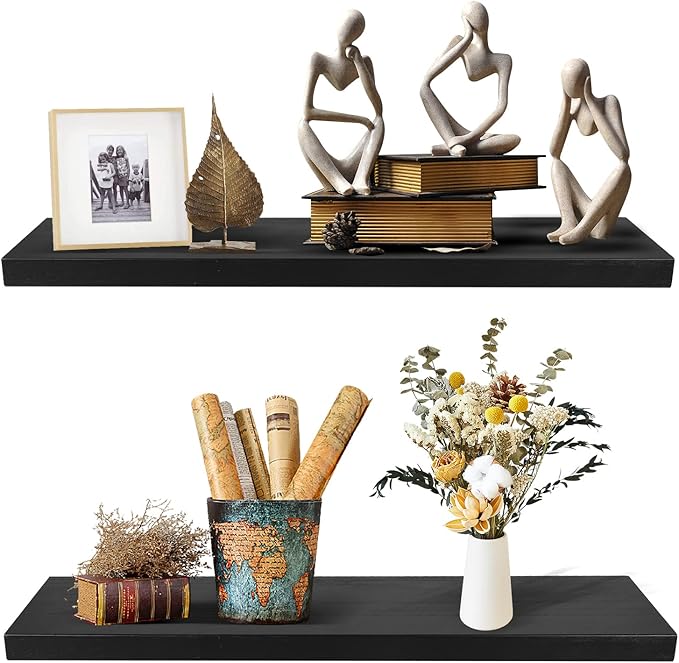 SAUMONIERES 24 Inch Floating Wall Shelves