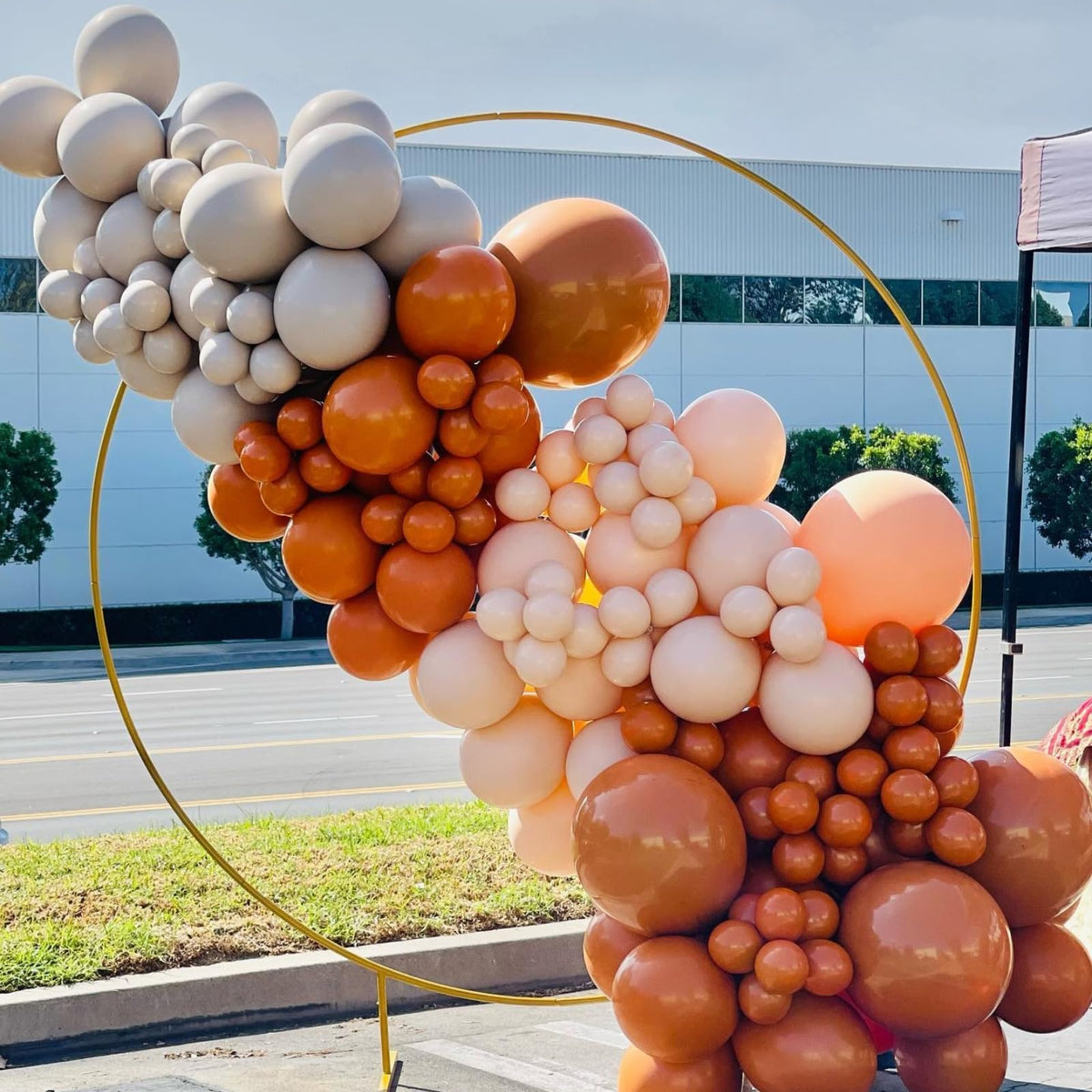 Fall Balloon Arch Kit, 108 Pcs Burnt Orange Balloons Garland Kit with Terracotta Ivory White Apricot Latex Balloon Metallic Gold for Kids Boho Baby Shower Birthday Wedding Celebration Party Decoration