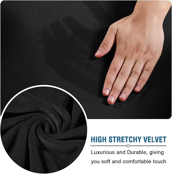 H.VERSAILTEX Rich Velvet Stretch 2 Piece Cover Chair Slipcover Sofa Cover
