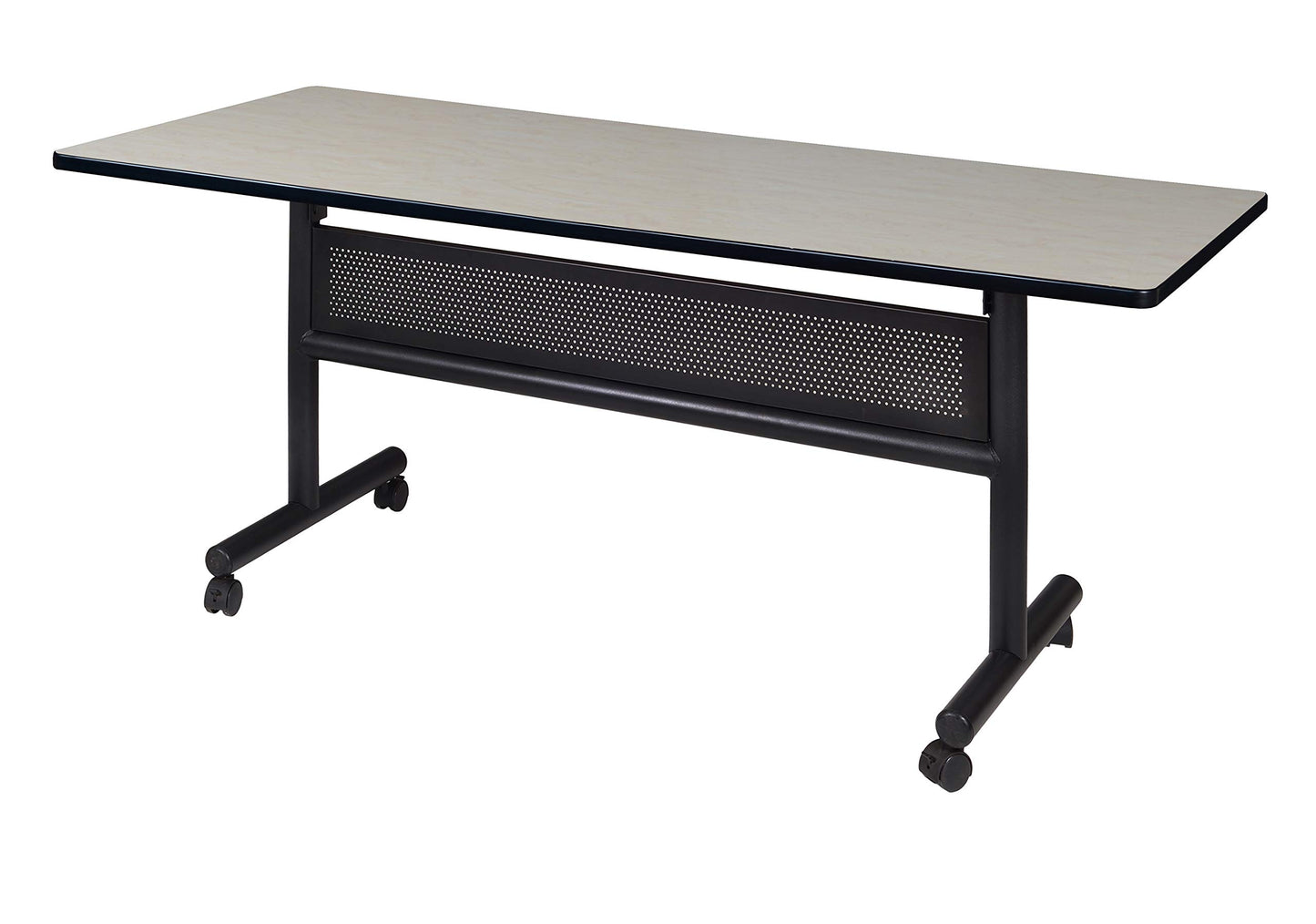 Regency Kobe 60 x 30 in. Flip-Top Training Nesting Table with Modesty Panel- Maple