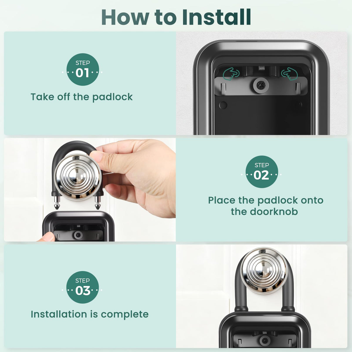 Thlevel Smart Key Lock Box Electronic Bluetooth Lock Box with TTLOCK APP Control & PIN Code Types,Share eKey Lock Box for Airbnb Realtor House Office with Removable Shackle