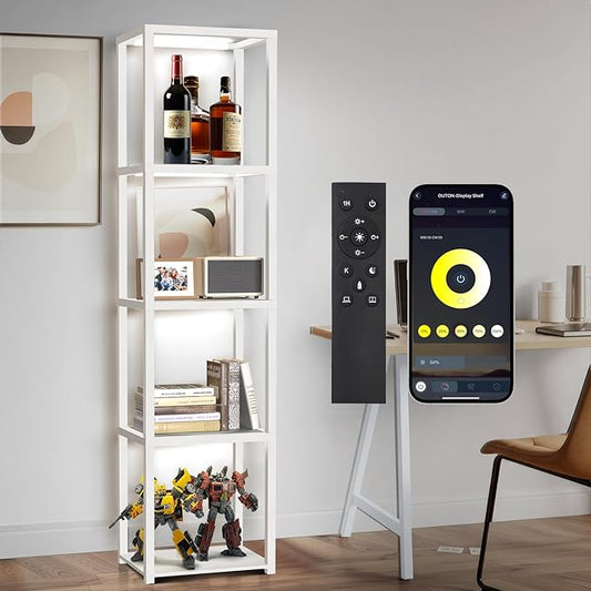 OUTON 67" Glass Display Shelf