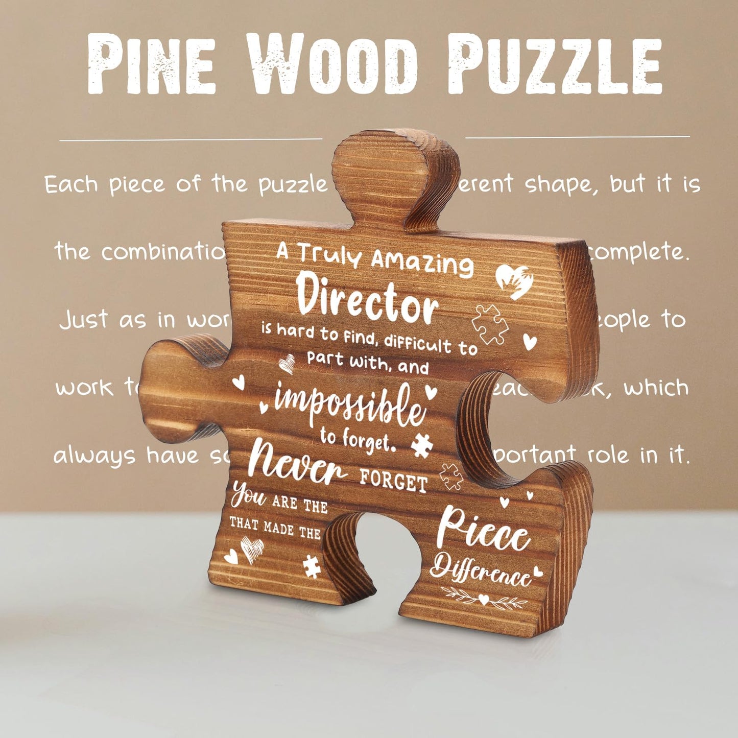 Director Thank You Appreciation Gifts, Director Office Decor Puzzle Piece Gifts Decorative Signs Plaques AXX06