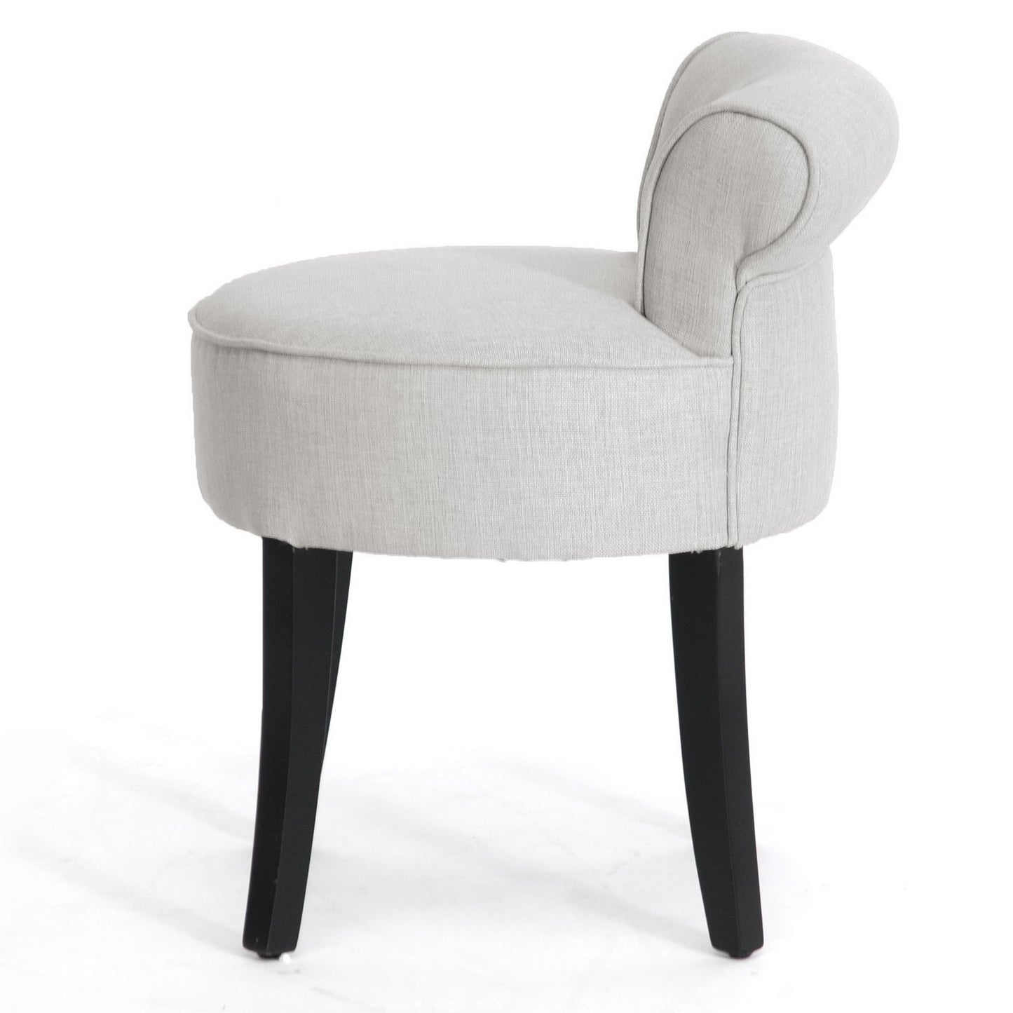 Baxton Studio Millani Linen Modern Lounge Stool, Beige