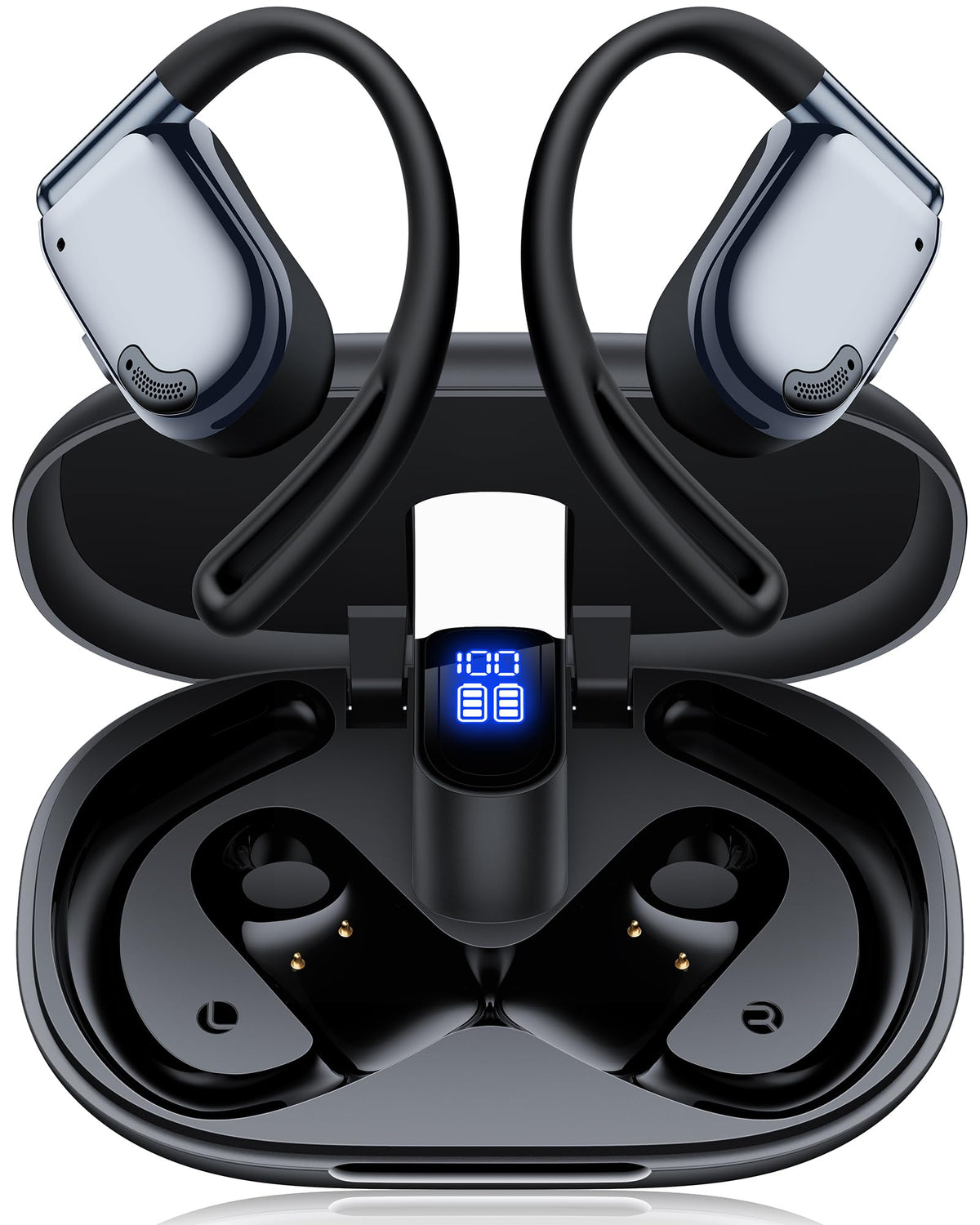AI Translation Earbuds Real Time 164 Languages Translator Ear Buds 90H Playtime Wireless Translating Earbuds with LED Display AI Headphones Audifonos Traductores for Travel Business Learning Graphite