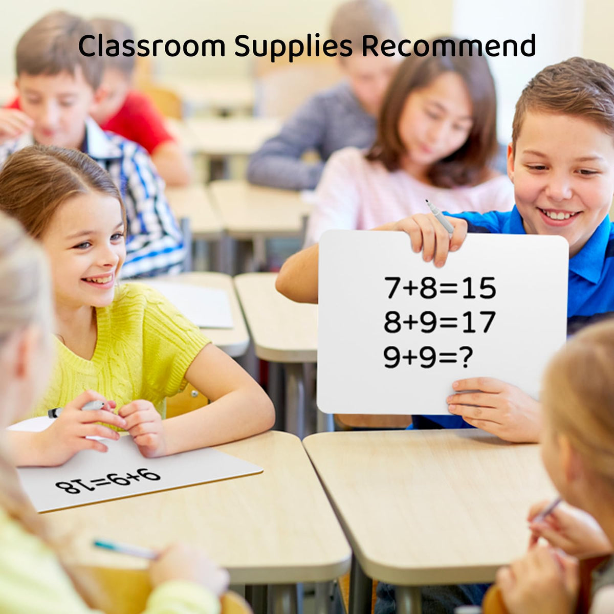 UPGREY Dry Erase Boards, Small Whiteboard 20 Pack 9"X12" Double-Sided Mini Whiteboards for Kids Lapboards with 24 Pens+24 Erasers+24 Pen Clips for Students, Teachers, Class, Office