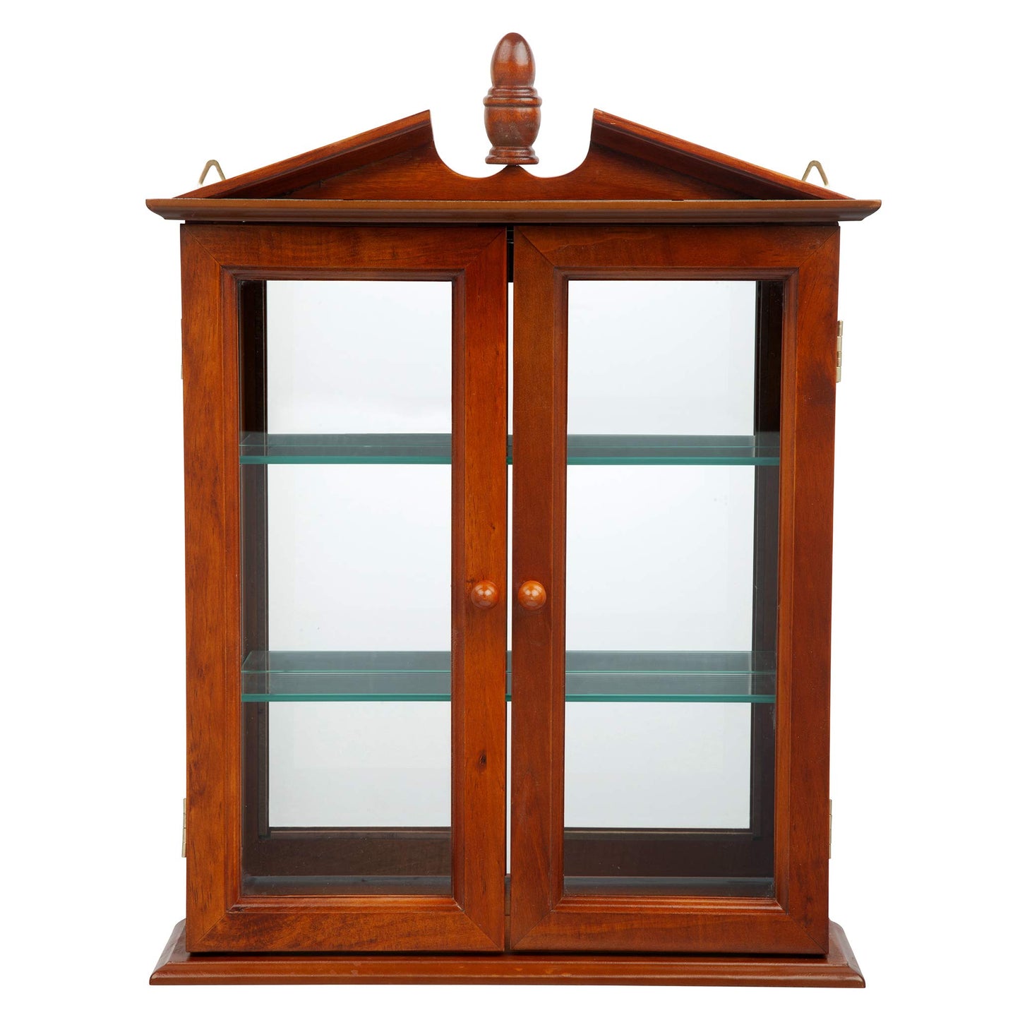 Design Toscano Amesbury Manor Glass Wall Mounted Storage Curio Cabinet, Mahogany
