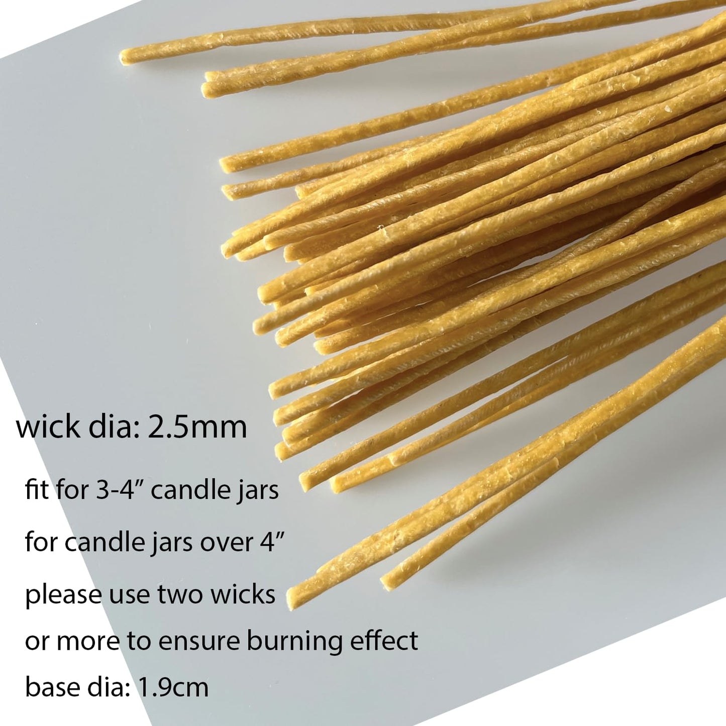 Candle Wicks 300 PCS 8 inch Hemp Candle Wicks 2.5mm Organic Beeswax Candle Wicks for Candle Making Edible Candle Wick for Butter Candle Hemp Candle Wick