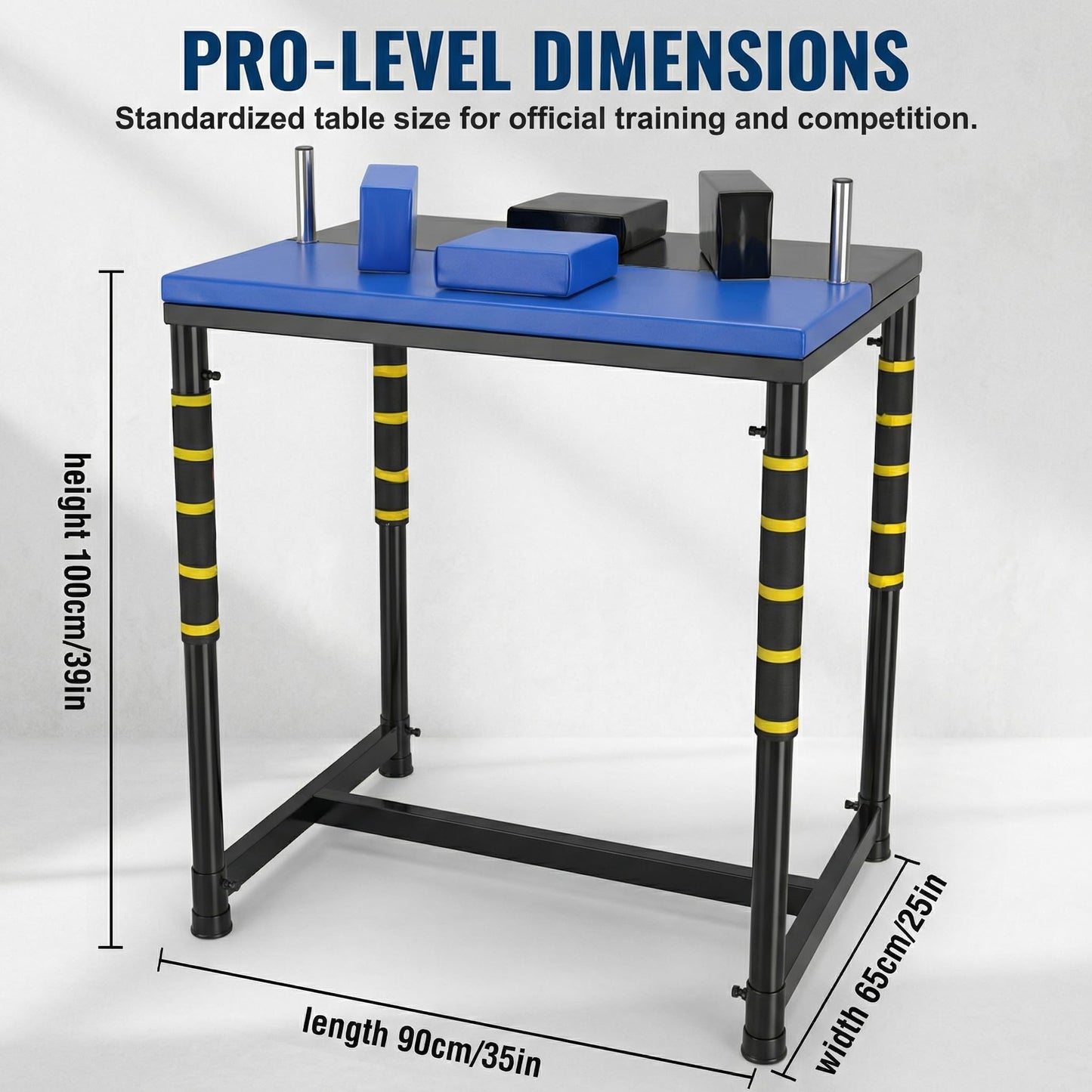StarsNet Arm Wrestling Battle Table Forearm Strength Training with Competition Design Wrist Strength Training Support Plate (Black Blue)