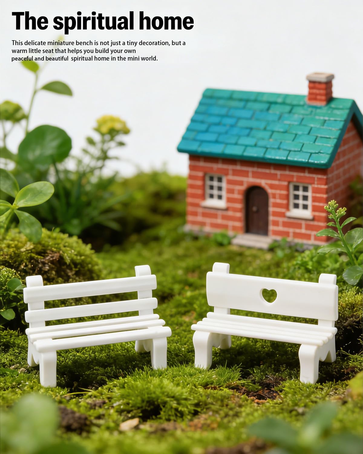 11Pcs 1:12 Scale Dollhouse Park Bench Furniture Set, Mini Park Scene Decor Ornaments for Adult Hobbyist & Micro Scene Collection (11Chairs)