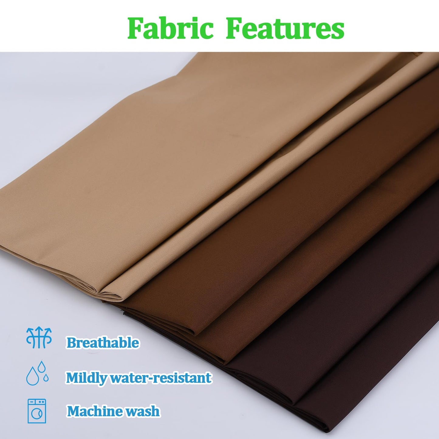 WQZWDFC Splicing Outdoor Daybed Cushion Cover 66" Patio Round Sunbed Cushion Covers Circle Daybed Couch Mattress Replacement Slipcover (Khaki)