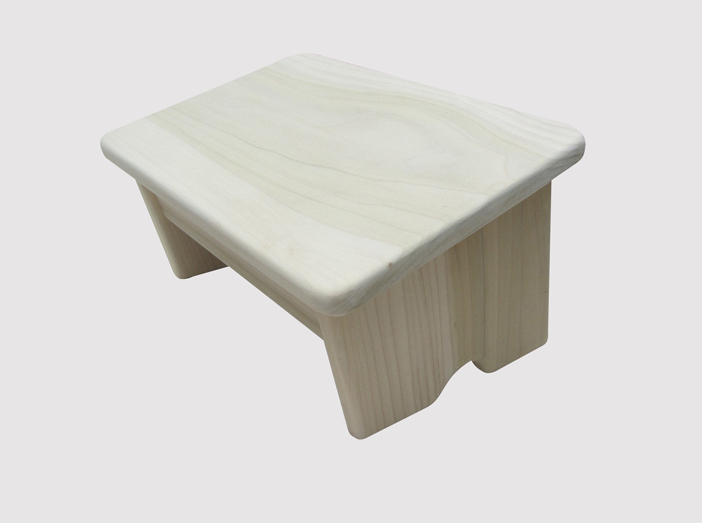 KR Ideas Nursing Foot Stool 6" Tall Poplar Wood (Made in The USA) (Unfinished)