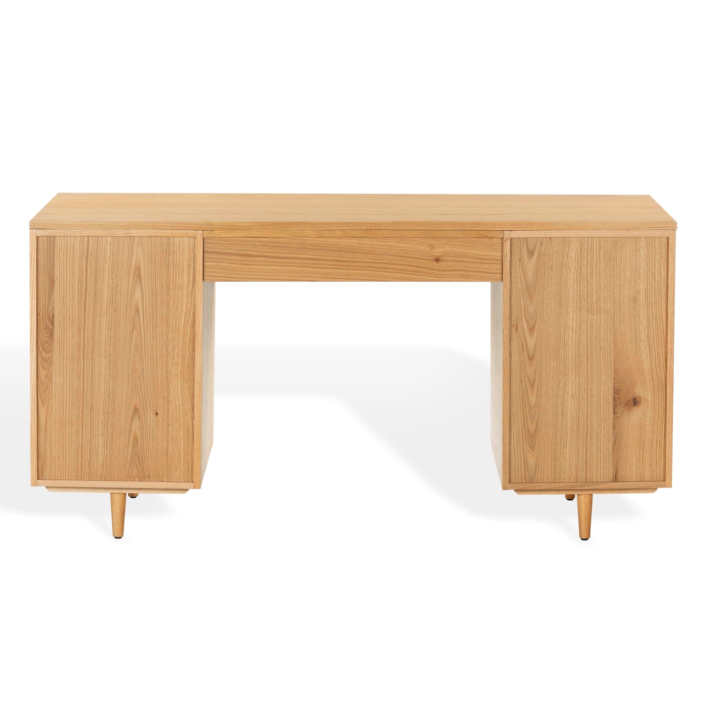 SAFAVIEH Couture Collection - Kristy Natural Fluted Wood Desk, Modern Writing Table with Textured Design (SFV4251A)