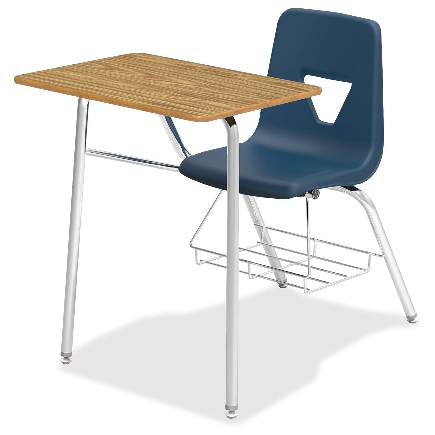 Lorell Rectangular Medium Oak Top Student Combo Desk