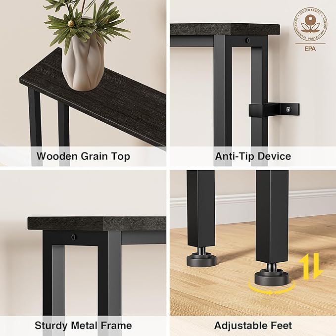 Keelian 63" Sofa Table Narrow Long