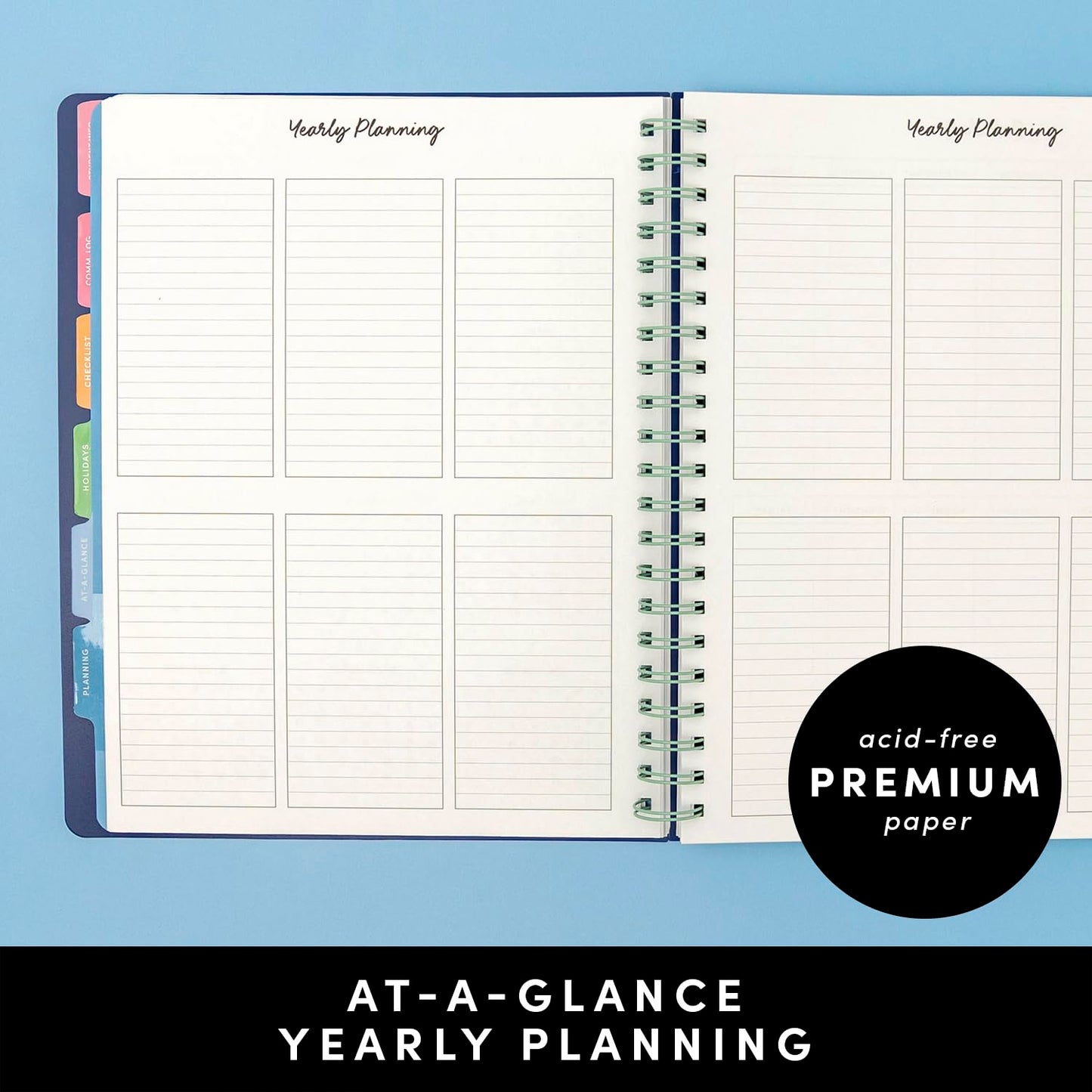 PAPERAGE Teacher Planner, Weekly & Monthly Academic Planner & Calendar, 12-Months, July 2026 - June 2027, (9.5" x 11"), Teacher Lesson Planning Book with Tabs, Stickers & Inner Pocket, Royal Blue