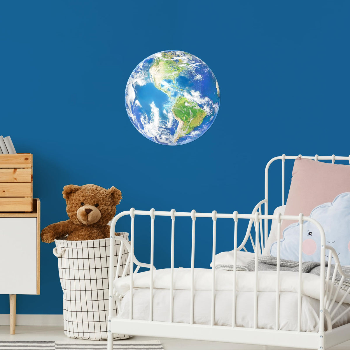 Glow in The Dark Earth for Ceiling, Luminous Planet Wall Sticker, Kids Bedroom Wall Decal, Sticky Fluorescence Earth, Gift for Boys and Girls (Green)