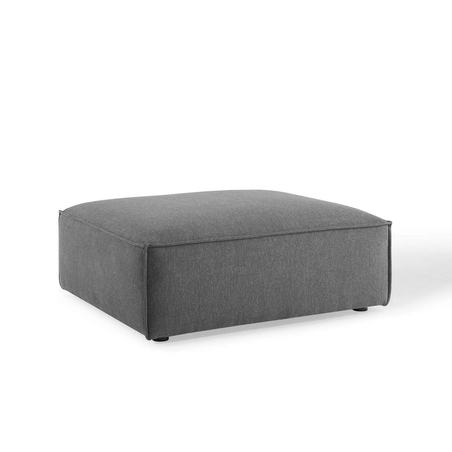 Modway Restore Upholstered Fabric Sectional Sofa Ottoman in Charcoal, 41.5 x 35 x 16.5
