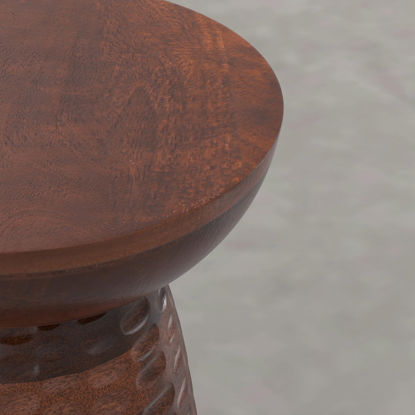 SIMPLIHOME Boyd End Table - 13 inch Wide Solid Mango Wood Round Accent Table in Warm Auburn Brown, Handcrafted Contemporary Nightstand or Lamp Stand for Living Room or Office, Assembled
