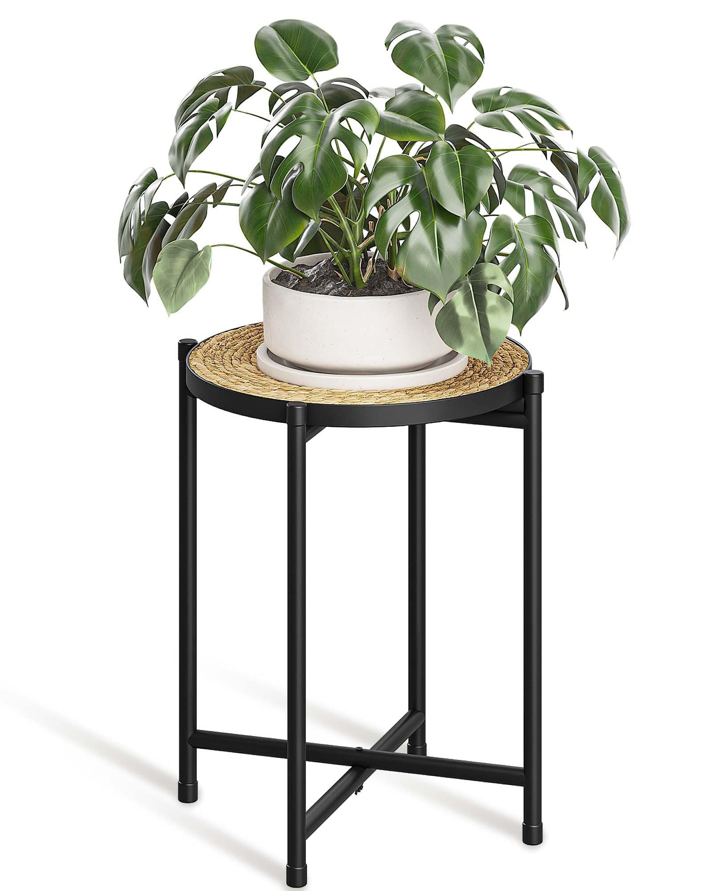 Bamworld Indoor Plant Stand Tall Plant Table Corner Plant Stool Boho Small Plant Holder Single Flower Stand for Large Plants Decor Pot Stand for Living Room Bedroom Balcony