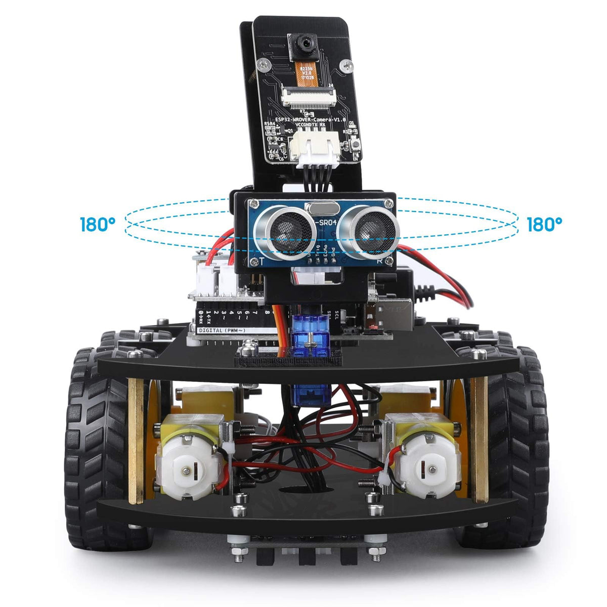 ELEGOO UNO R3 Smart Robot Car Kit V4 for Arduino Robotics for Kids Ages 8-12 12-16 STEM Science Kits Coding Gifts for 8 9 10 11 12 13 14 15 16 Year Old Boys Girls Teens Cool Engineering Building Toys