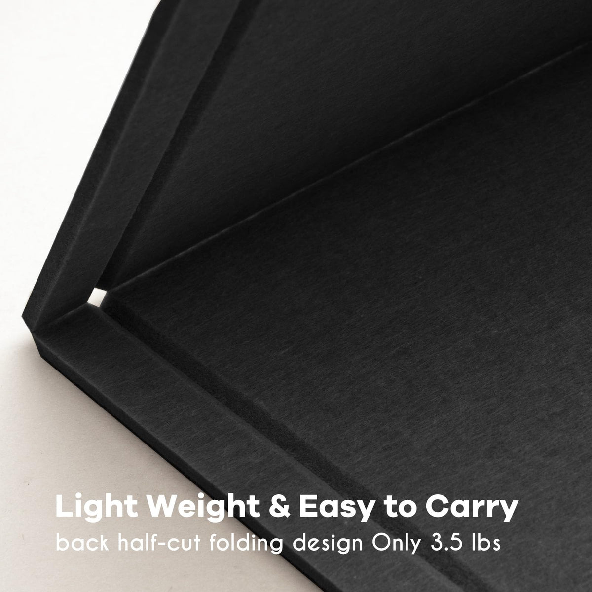 Lightomorrow Large Bulletin Board - 60 x 36 Inches, Decorative Felt Pin Board for Wall - 5' x 3' Foldable Photo Display Board with Self-Adhesive Tape, Includes 20 Push Pins - Black