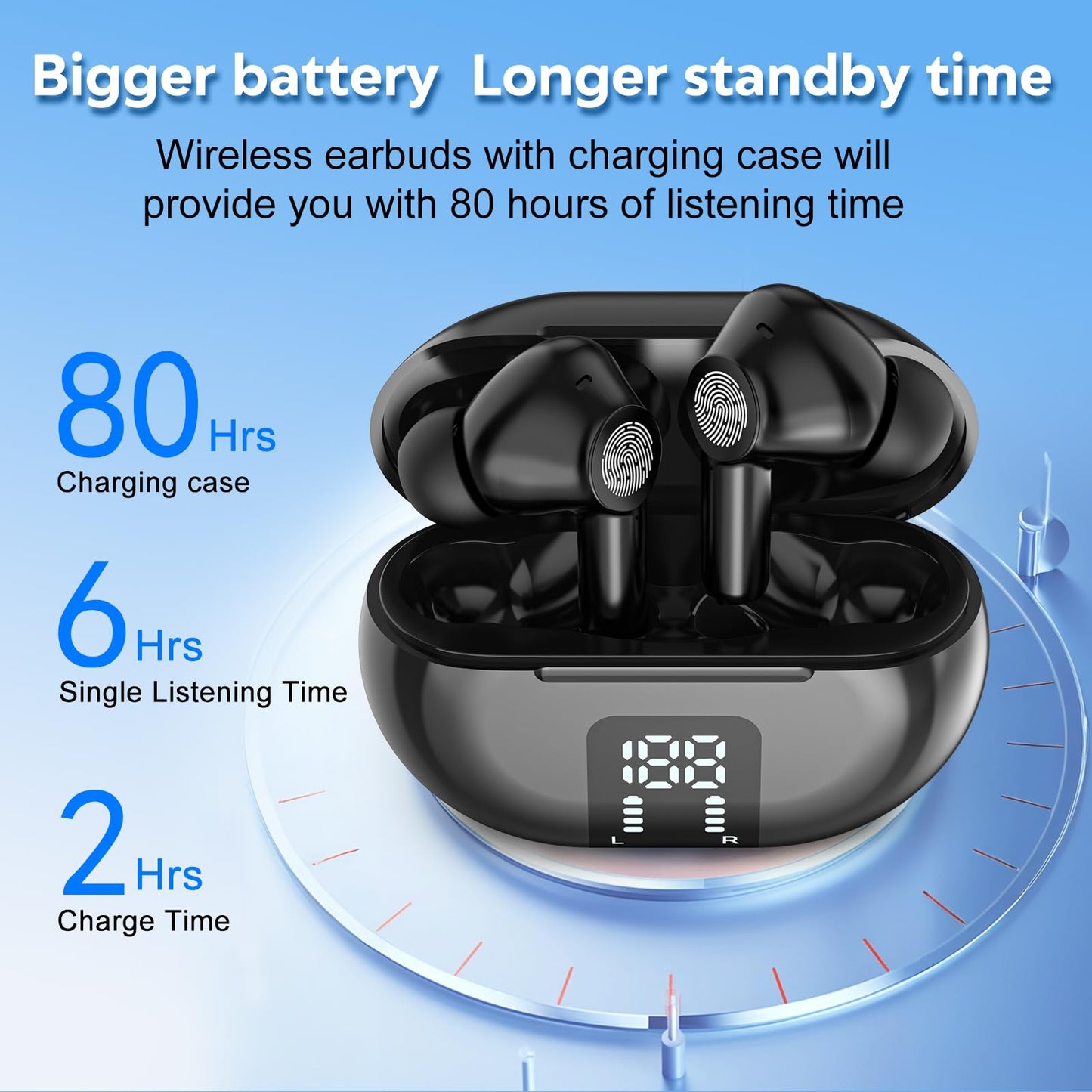 HTPREC Translation Earbuds,Offline Translation Noise Cancelling Wireless Earbuds,Real Time 144 Translation Languages Bluetooth Headphones,Fast Reaction Translation Device (Black)