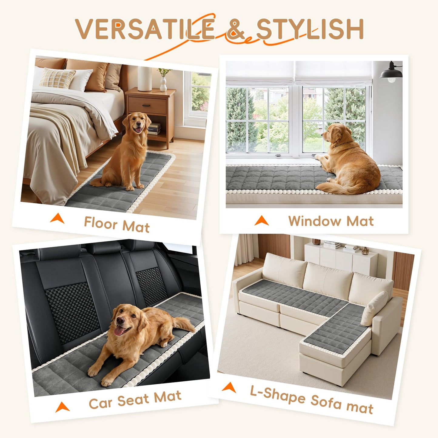 Arfntevss Pet Couch Covers for Sofa Washable Dogs Love Seat Cover for 2 Cushion Couch Plush Soft Velvet Loveseat Sofa Slipcover Anti-Slip Protector Washable (Fuzzy Grid Dark Grey, 27.6" x 59")