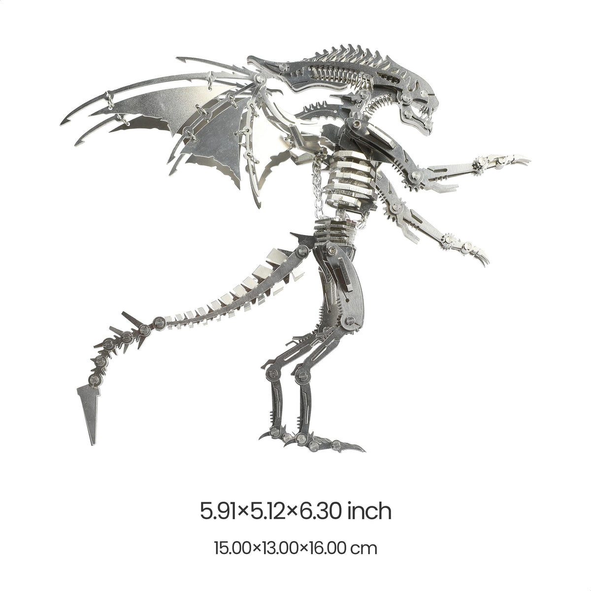 KOLOTESANE 3D Metal Puzzle for Adults, Alien Beast Animal Mechanical Model Kit, Precision Laser-Cut DIY Assembly Desk Sculpture, Unique Steampunk Home Decor Gift for Men and Teens