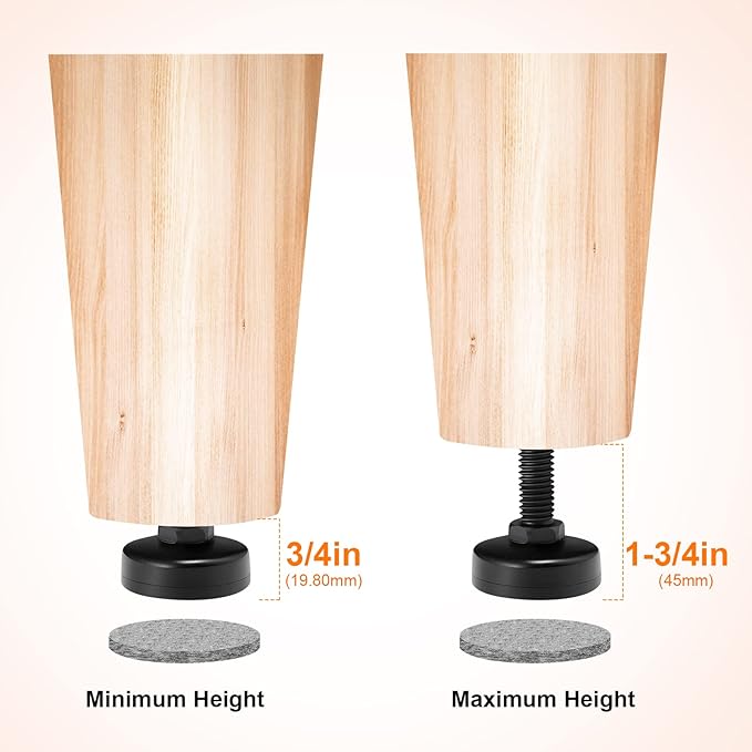 NANMOTUE Leveling Feet, Adjustable Furniture Levelers