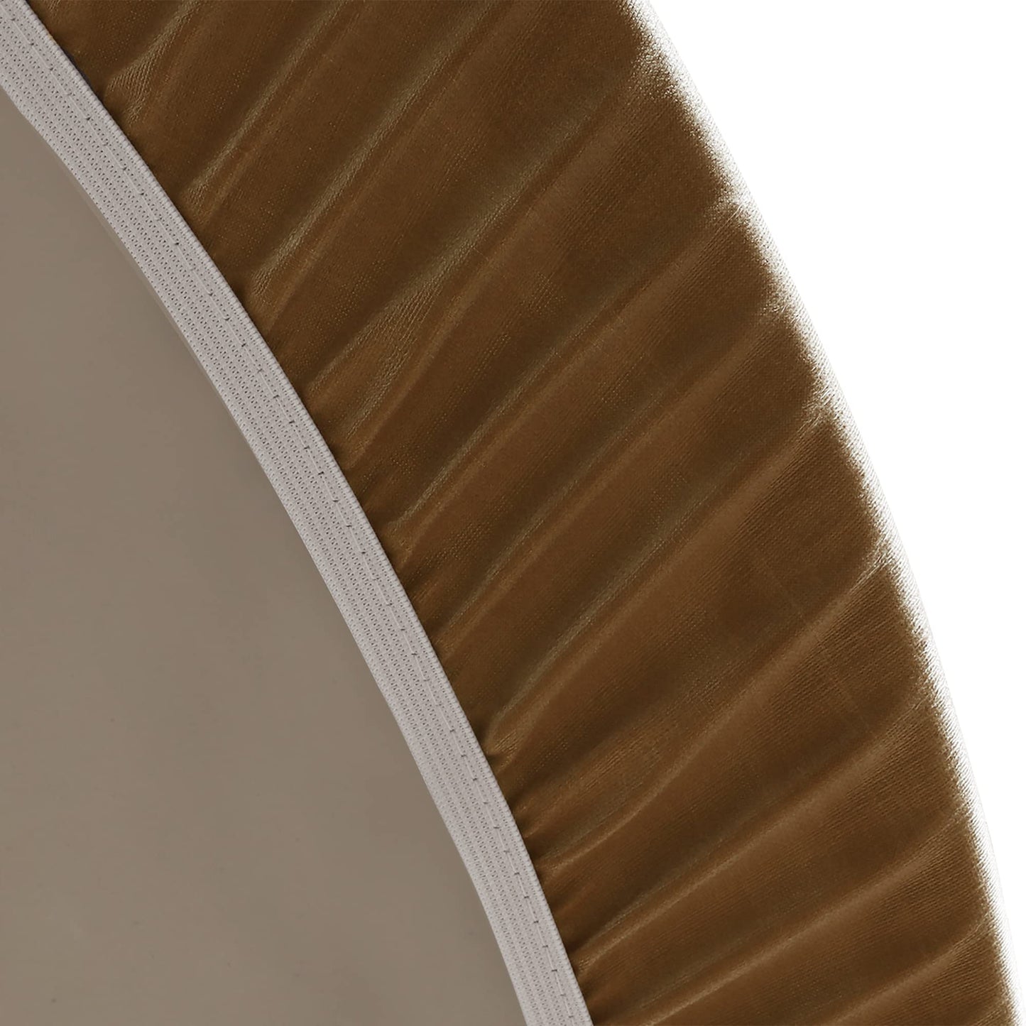 Obstal Fitted Round Table Cloth, Reversible Waterproof Stain Resistant Elastic Stretch Tablecloth, Wipe Clean Table Cover for Outdoor/Indoor Use, Fits Round Tables up to 40" - 44" Diameter, Coffee