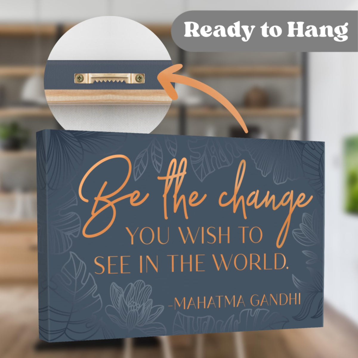 HoneyKICK Inspirational Quotes Wall Art Framed Canvas – Motivational Wall Decor for Office & Bedroom, Typography Quote, Modern Home, Office Decor for Women, Positive Black (10 x 16.5 Inch)