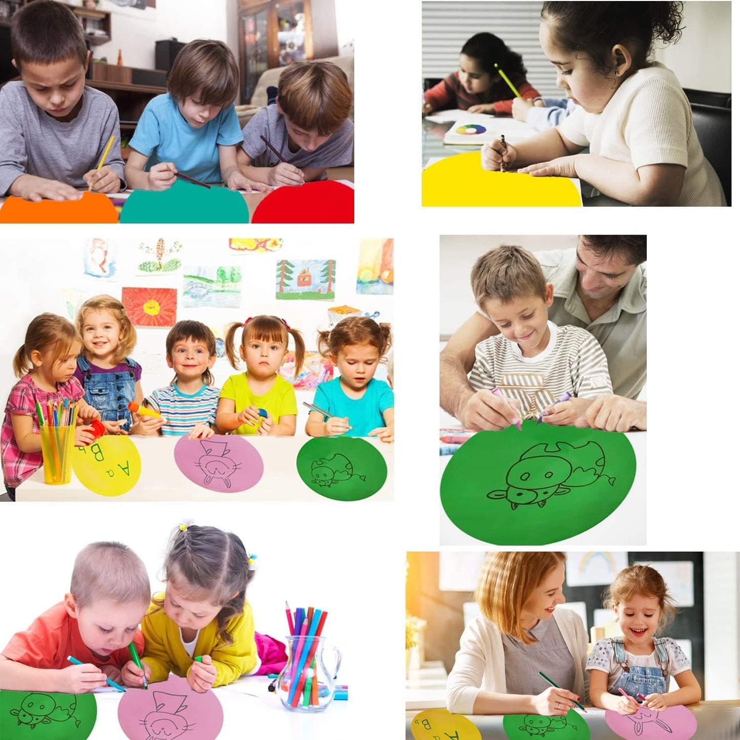 12pack 11 inch Color Dry Wipe dot Circle Removable Dry Erase Circles, whiteboard Marking Vinyl Sticker dot Wall Decal Wall Decal School Classroom Student Table (Wjx)