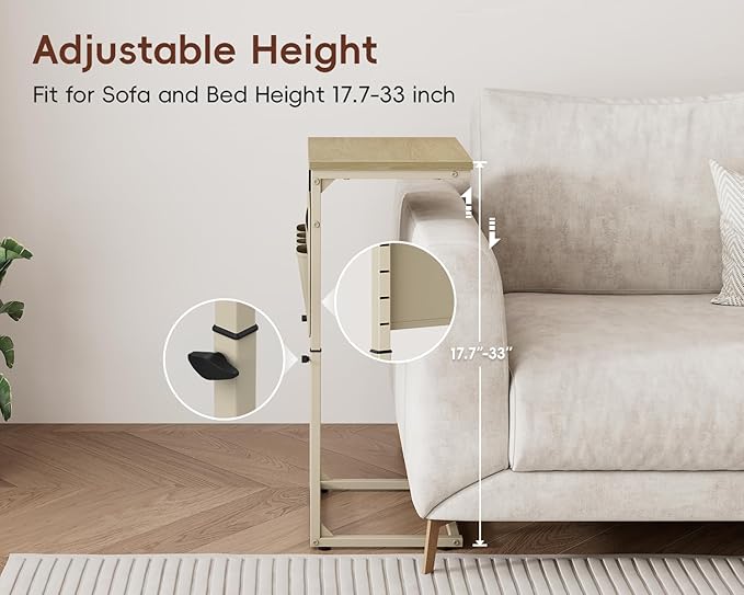 Vagusicc C-Shaped End Table