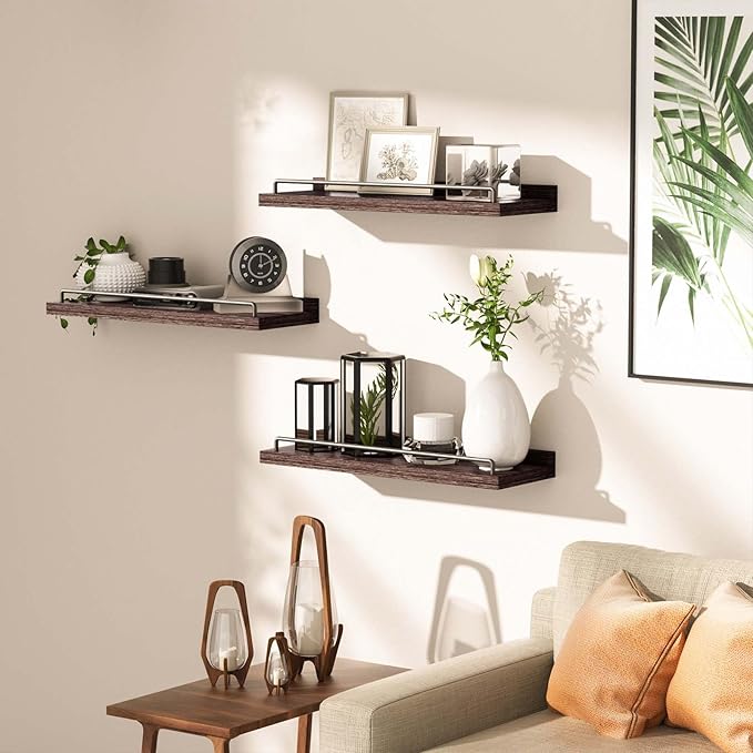 RYOFOBETTO Floating Shelves, Bathroom Decor Shelves Over Toilet, Farmhouse Wall