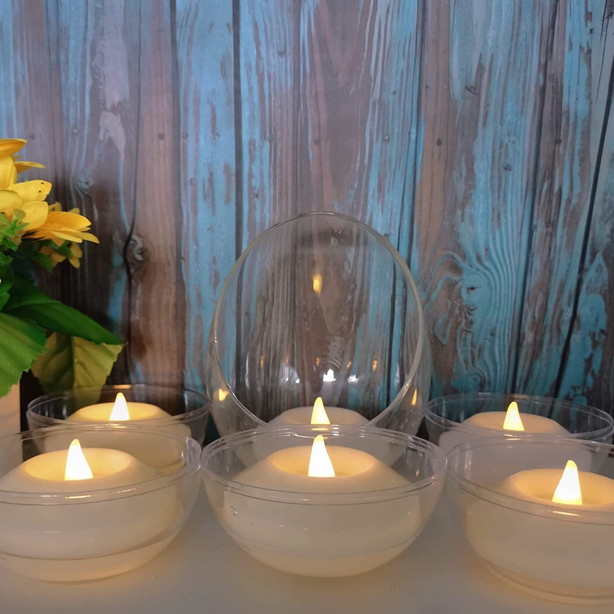 120+ Hours LED Floating Candles for Centerpieces – 12 Pack Warm White Flickering Tea Lights Battery Operated Waterproof Floating Flameless Candle Tealight for Wedding Party Pool & SPA Home Decorations
