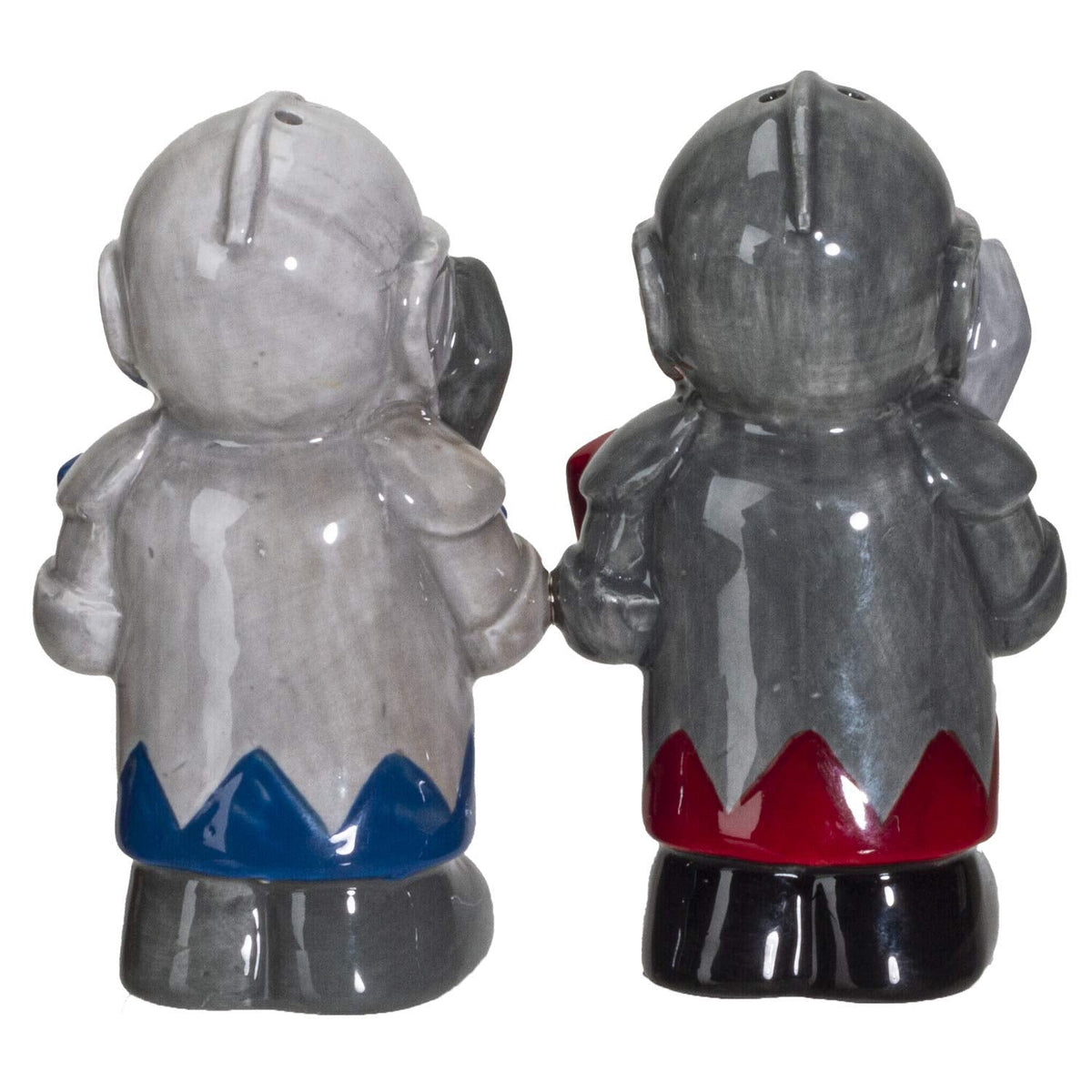 White And Black Knights Ceramic Salt and Pepper Shakers Set