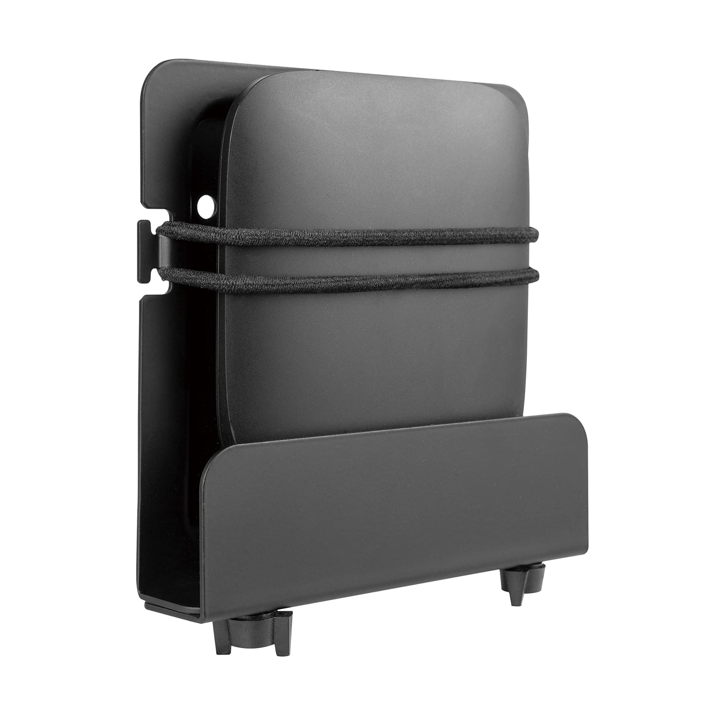RCA Streaming Player Wall Mount – Easily Mount Streaming Box to Wall, Adjustable Base, Supports 2.2 Pounds, Universally Compatible – Apple TV, Roku, Fire TV, Sonos Port; Black