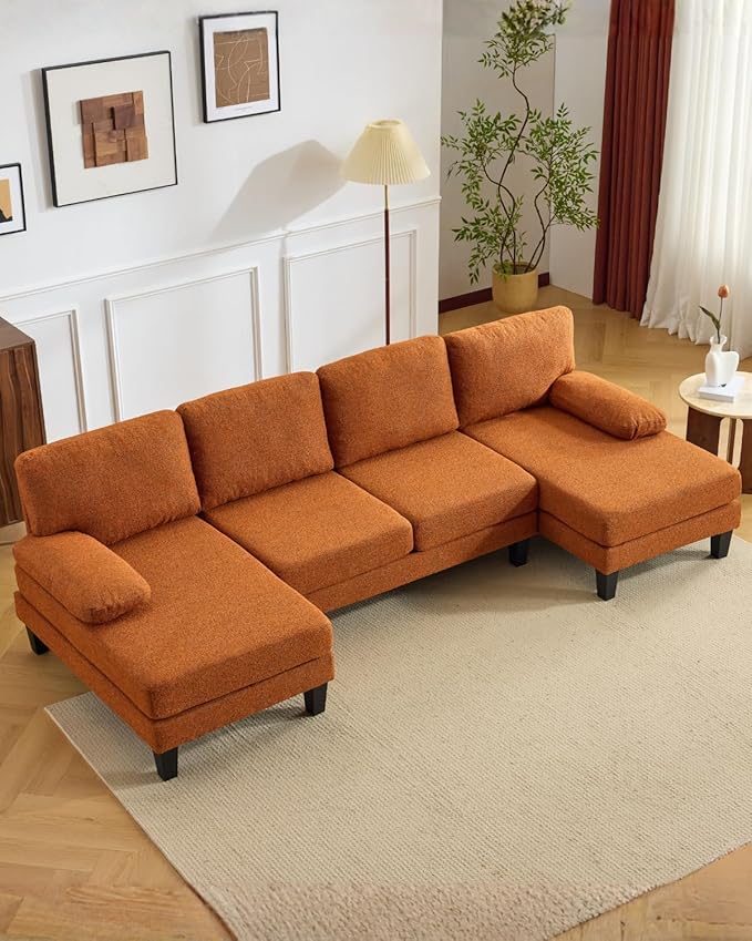 Karl home 110" U-Shape Sectional Couches