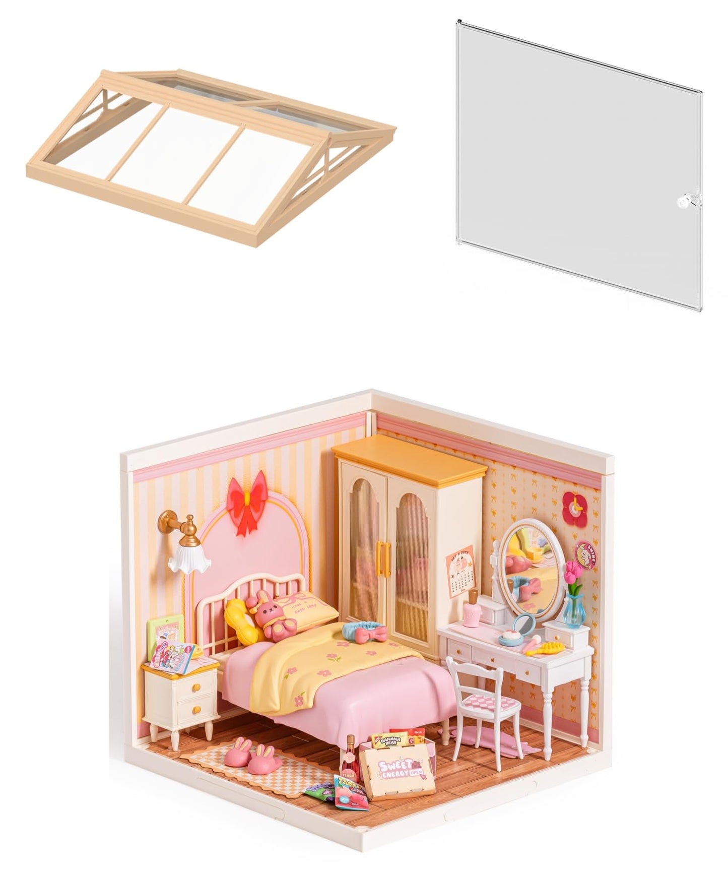 Rolife Super Creator Set (Pink Bedroom+Roof+Door)