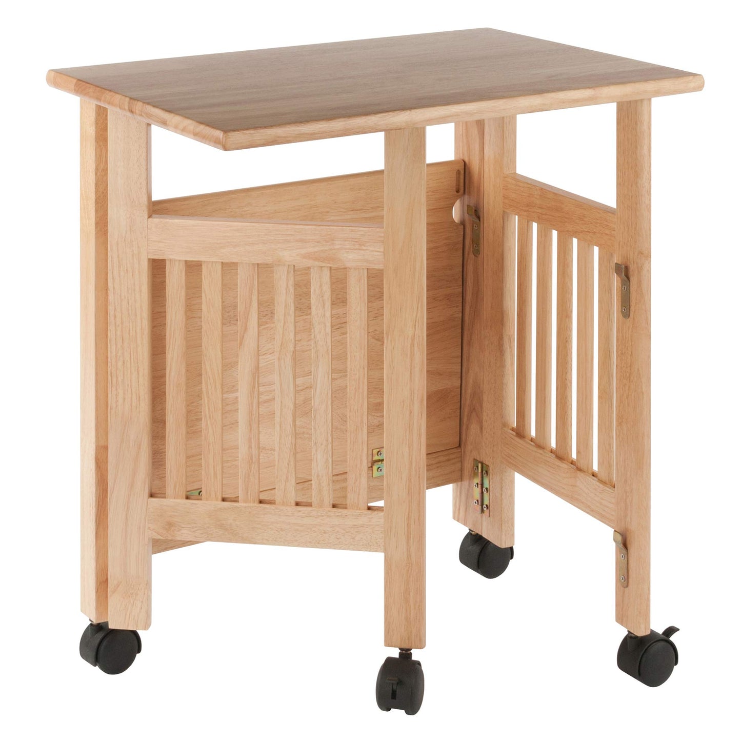 Winsome Mission 2-Shelf Wood Mobile Printer Stand, Brown (81628)