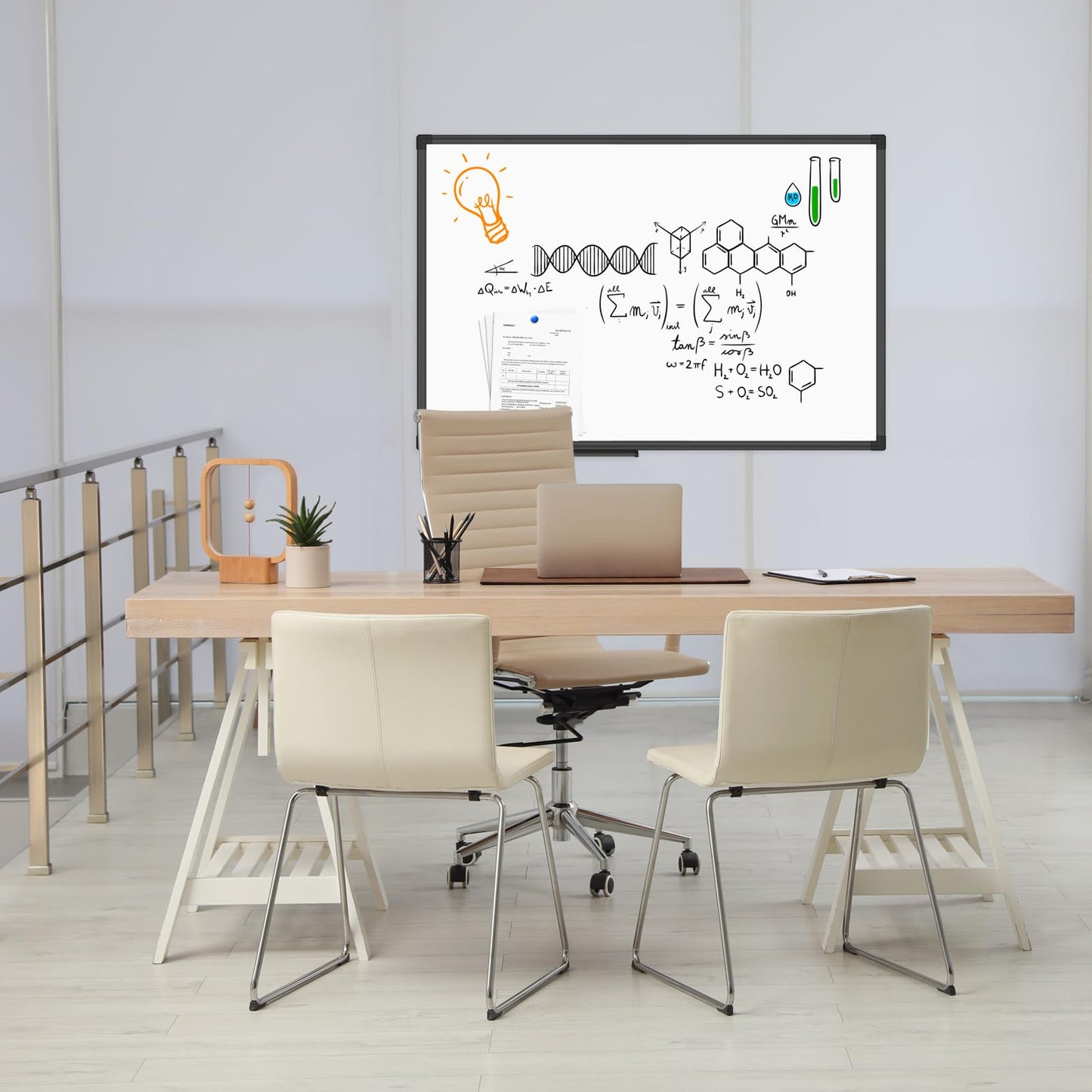 XBoard Magnetic Dry Erase Board/Whiteboard 36 X 24 Inches, White Board with Black Aluminum Frame for Home, Office, School