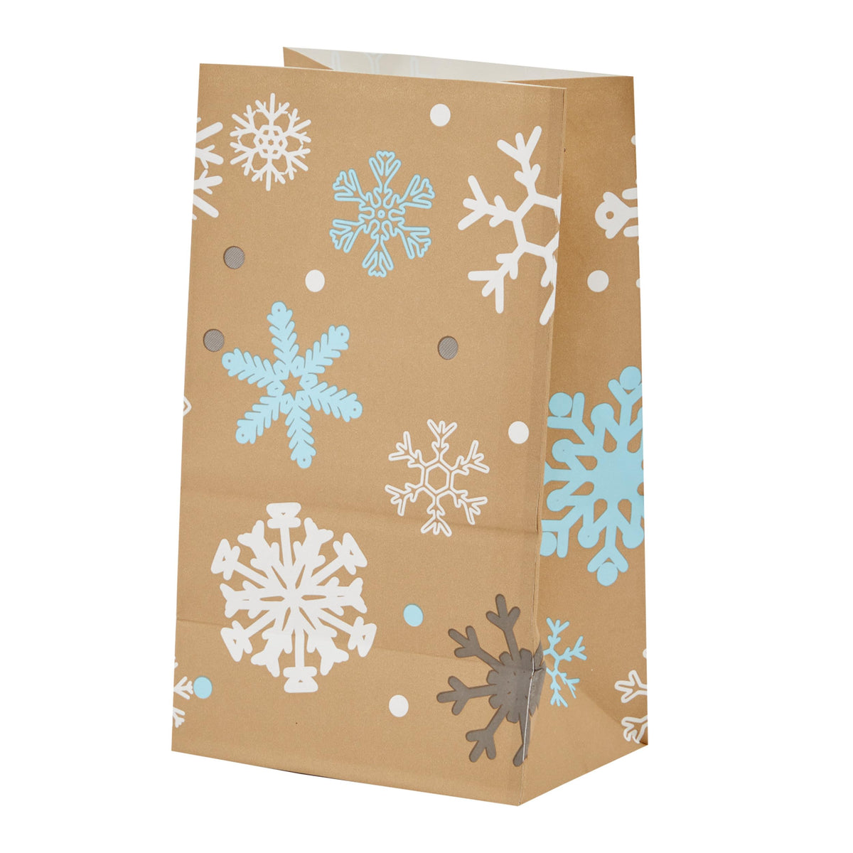 Juvale Paper Winter Gift Bags - 36 Count, 5.15 x 3.2 x 8.5 In, Red & White Snowflake - Reinforced Tear-Resistant Bottom - Snowflake Party Favor & Treat Bags for Snacks & Treats (Pack of 2)
