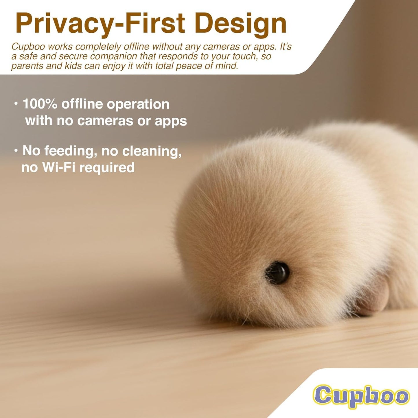 cupboo Interactive AI Plush Companion Pet– Privacy Safe Soft Huggable Intelligence Emotional Support Robot Pets, Anxiety Relief Desk Robots| Ideal Toy Gift for Kids,Teens,Adults,Seniors(Purple)