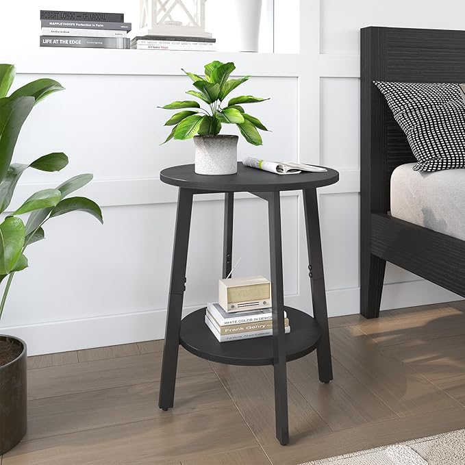 sthmec Side Table Set of 2, Small Round End Table