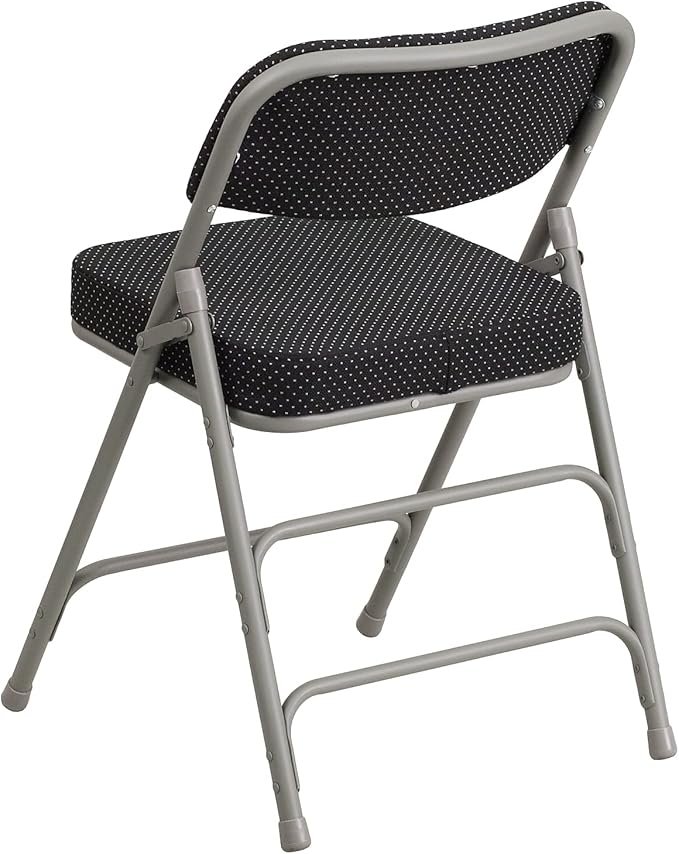 Flash Furniture 2 Pack HERCULES Series Premium Curved Triple Braced & Double