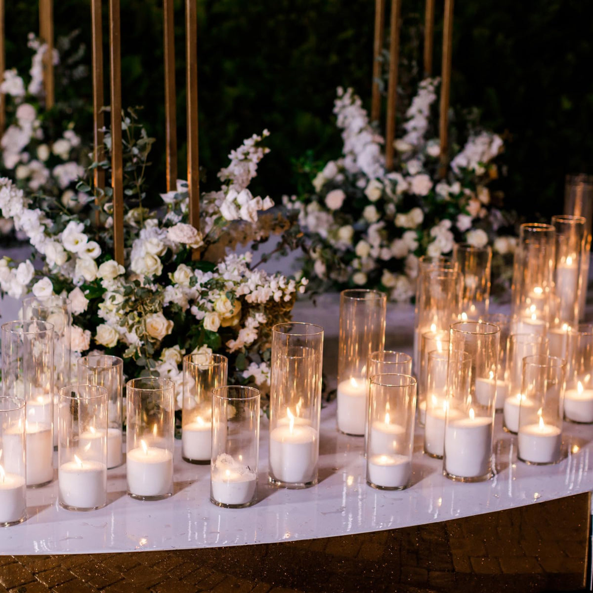Didaey 6 Pcs Thin Cylinder Vases Set for Centerpieces 2.5'' Diameter 2mm Thickness Clear Glass Vase Hurricane Floating Candle Holder for Wedding Table Decoration (2.5'' X 5'',6'',8'')