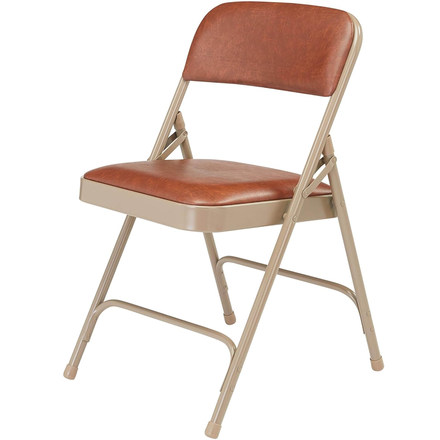 Premium Padded Portable Folding Chairs by National Public Seating – 1200 Series Upholstered, Heavy-Duty Foldable Chairs for Indoor & Outdoor Use – Set of 4, Comfortable & Durable, Honey Brown